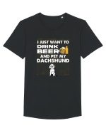 DACHSHUND Tricou mânecă scurtă guler larg Bărbat Skater