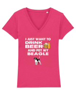 BEAGLE Tricou mânecă scurtă guler V Damă Evoker