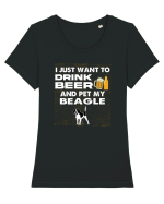 BEAGLE Tricou mânecă scurtă guler larg fitted Damă Expresser