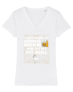 PIT BULL  Tricou mânecă scurtă guler V Damă Evoker