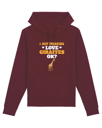 GIRAFFES Burgundy