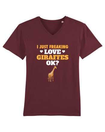 GIRAFFES Burgundy