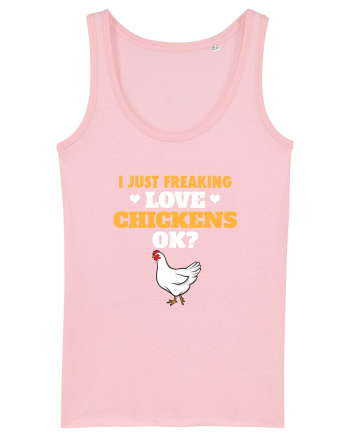 CHICKENS Cotton Pink