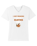 SLOTHS Tricou mânecă scurtă guler V Bărbat Presenter