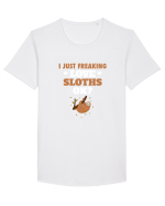 SLOTHS Tricou mânecă scurtă guler larg Bărbat Skater