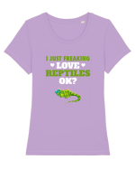 REPTILES Tricou mânecă scurtă guler larg fitted Damă Expresser