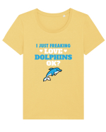 DOLPHINS Tricou mânecă scurtă guler larg fitted Damă Expresser