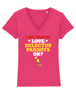 ECLECTUS PARROTS Tricou mânecă scurtă guler V Damă Evoker