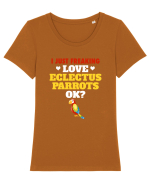 ECLECTUS PARROTS Tricou mânecă scurtă guler larg fitted Damă Expresser