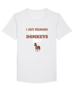 DONKEYS Tricou mânecă scurtă guler larg Bărbat Skater
