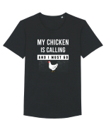 CHICKEN Tricou mânecă scurtă guler larg Bărbat Skater