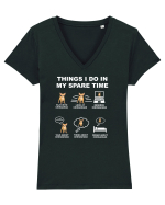 CHIHUAHUA Tricou mânecă scurtă guler V Damă Evoker