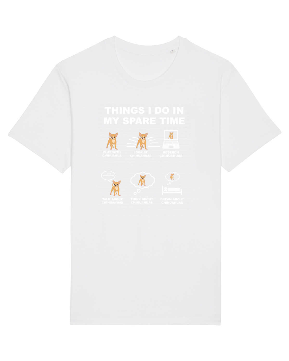 Tricou mânecă scurtă Unisex Rocker White