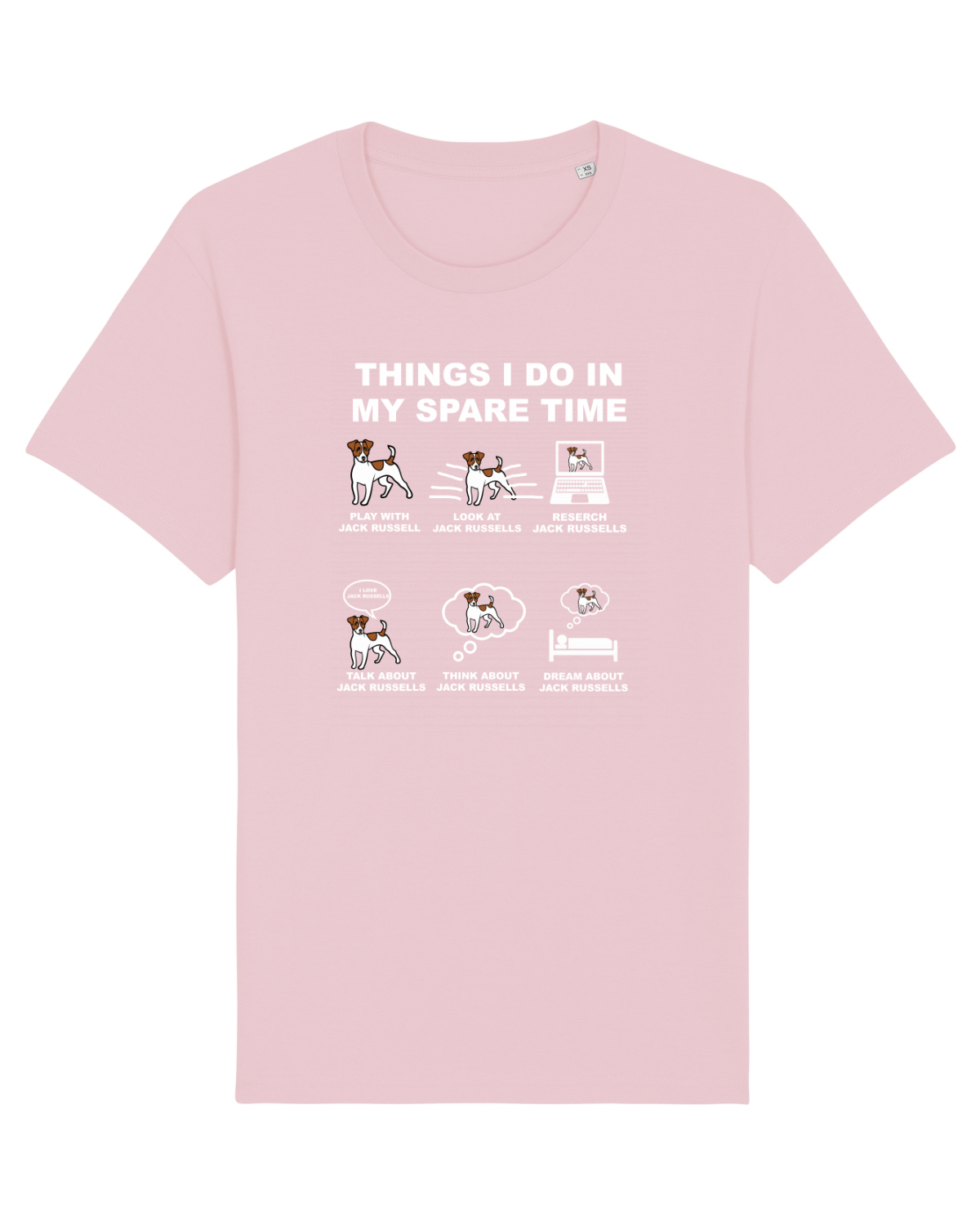 Tricou mânecă scurtă Unisex Rocker Cotton Pink
