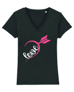 Valentines Day For Couple / pentru cupluri Tricou mânecă scurtă guler V Damă Evoker