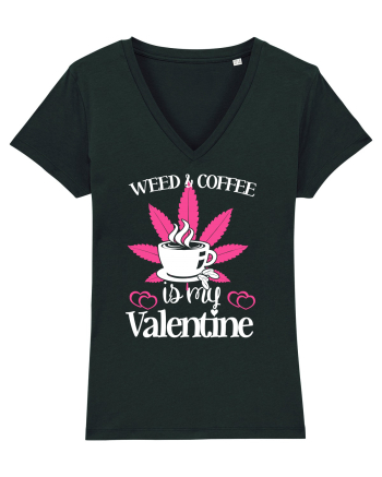 Weed And Coffee Is My Valentine Black