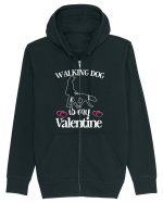 Walking Dog Is My Valentine Hanorac cu fermoar Unisex Connector