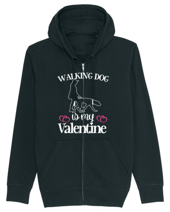 Walking Dog Is My Valentine Black
