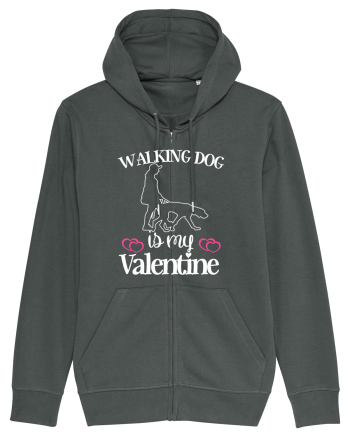 Walking Dog Is My Valentine Anthracite