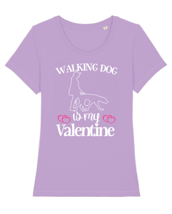 Walking Dog Is My Valentine Lavender Dawn