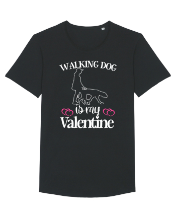 Walking Dog Is My Valentine Black