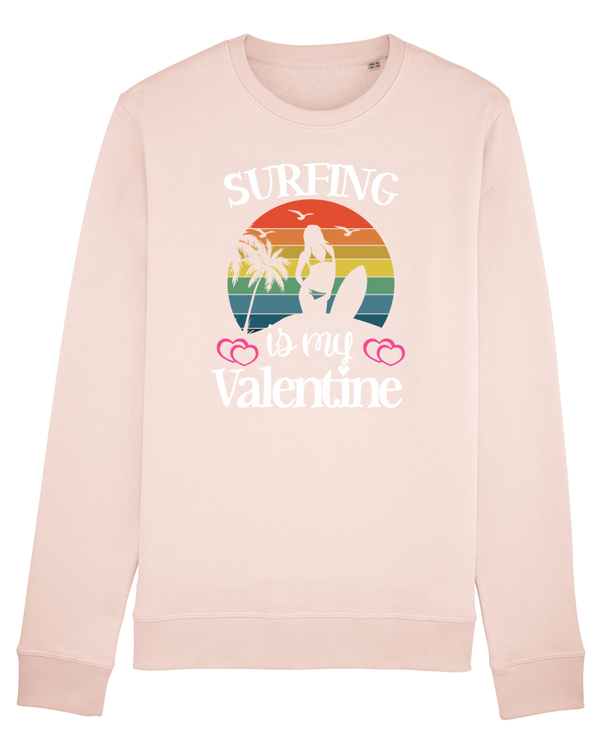 Bluză mânecă lungă Unisex Rise Candy Pink