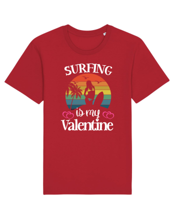 Surfing Is My Valentine Red