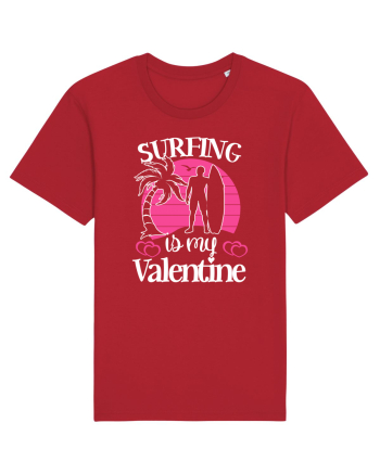 Surfing Is My Valentine Red