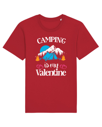 Camping Is My Valentine Red