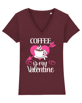 Coffee Is My Valentine Burgundy