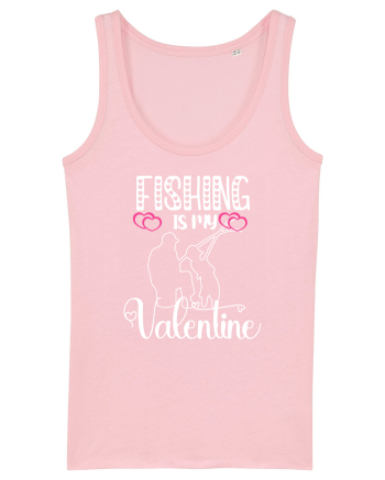 Fishing Is My Valentine Cotton Pink