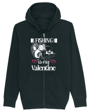 Fishing Is My Valentine Black