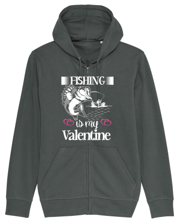 Fishing Is My Valentine Anthracite