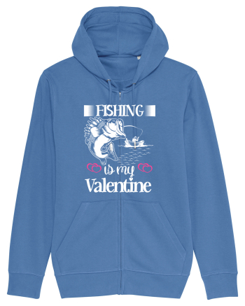 Fishing Is My Valentine Bright Blue