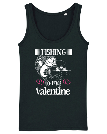 Fishing Is My Valentine Black