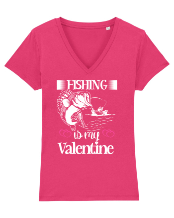 Fishing Is My Valentine Raspberry
