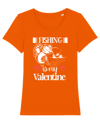 Fishing Is My Valentine Bright Orange