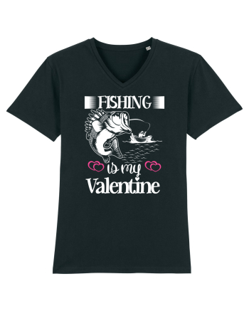 Fishing Is My Valentine Black