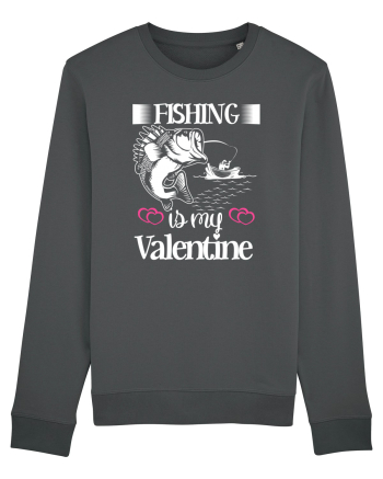 Fishing Is My Valentine Anthracite