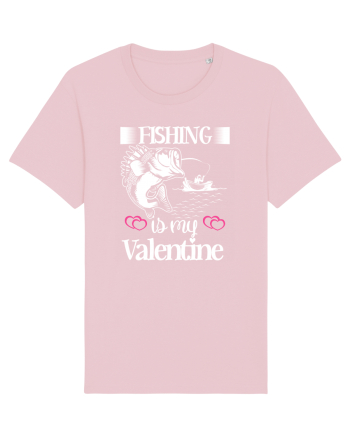 Fishing Is My Valentine Cotton Pink
