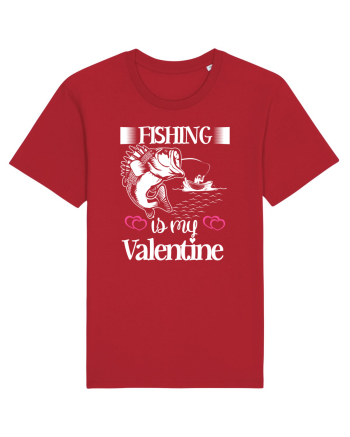 Fishing Is My Valentine Red