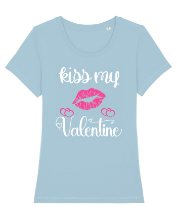 Kiss My Valentine Sky Blue