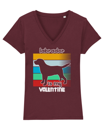 Labrador Is My Valentine Burgundy