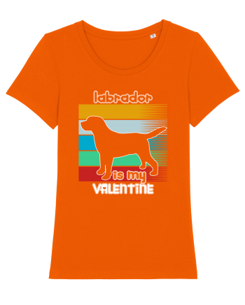 Labrador Is My Valentine Bright Orange