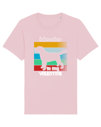 Labrador Is My Valentine Cotton Pink