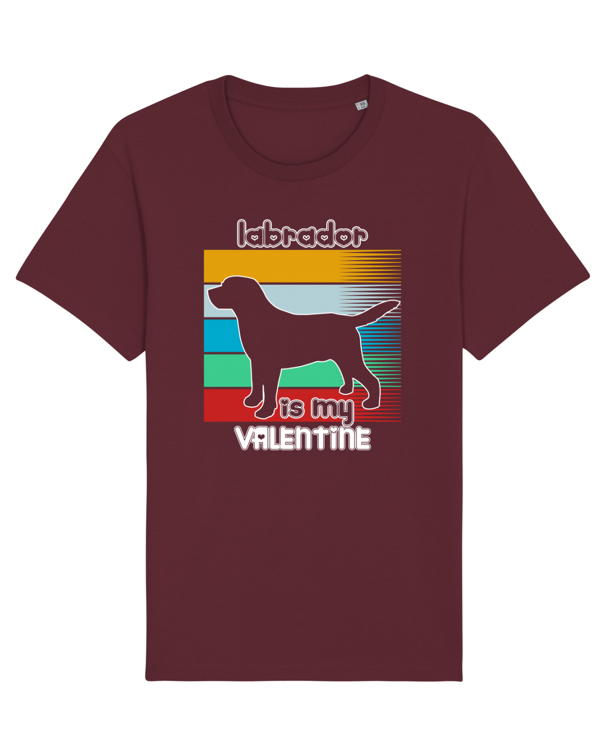 Tricou mânecă scurtă Unisex Rocker Burgundy