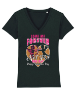Love Me Forever Not For One Day / pentru cupluri Tricou mânecă scurtă guler V Damă Evoker