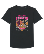 Love Me Forever Not For One Day / pentru cupluri Tricou mânecă scurtă guler larg Bărbat Skater