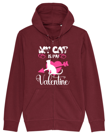 My Cat Is My Valentine Burgundy