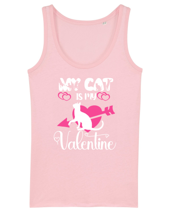 My Cat Is My Valentine Cotton Pink